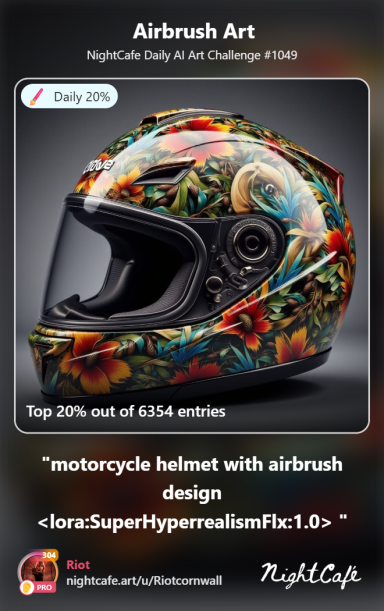 Botanica Colourful airbrushed motorcycle helmet featuring intricate artistic designs.