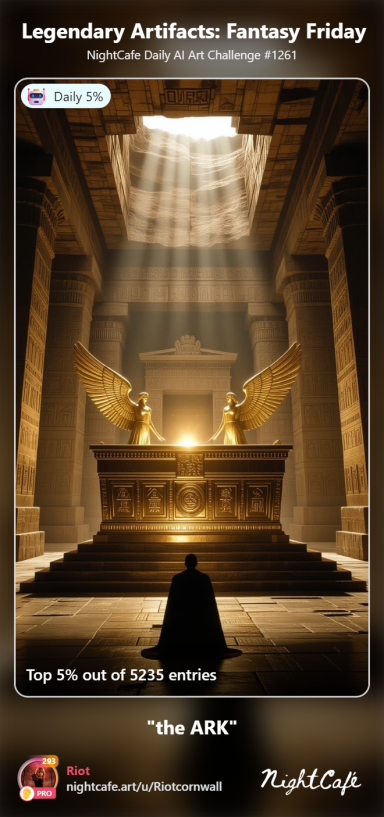 Covenant A person meditating in a grand temple illuminated by rays of sunlight.